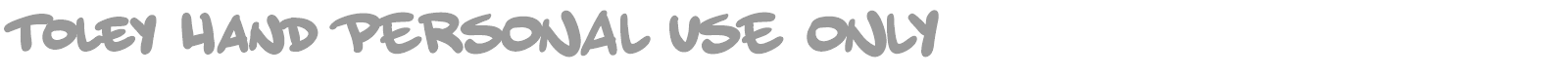 Toley Hand font preview