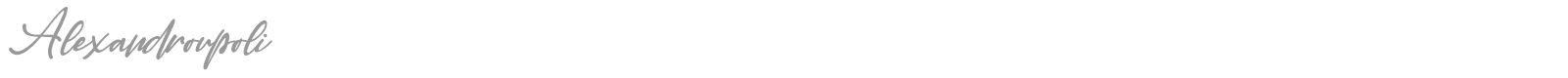 Alexandroupoli font preview