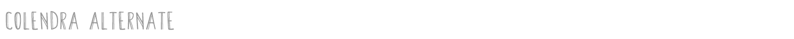 Colendra font preview