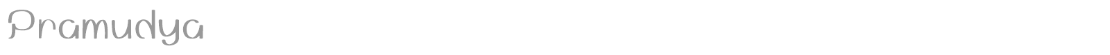 Pramudya font preview