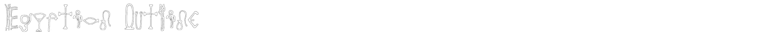 Egyptian Outline font preview