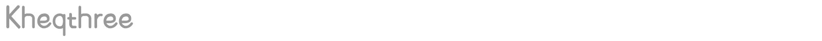 Kheqthree font preview