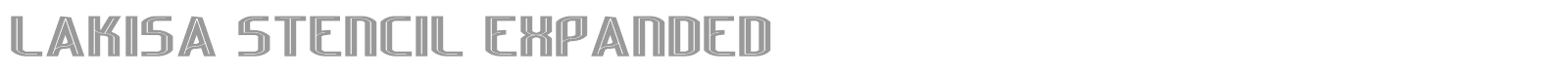 Lakisa Stencil font preview