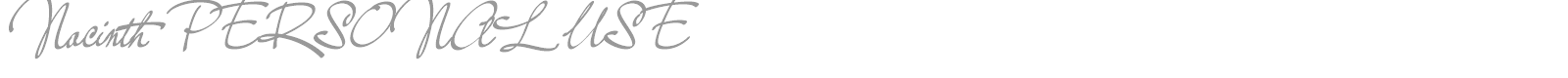 Nacinth font preview