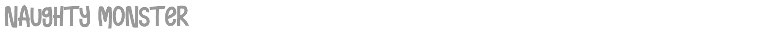 Naughty Monster font preview