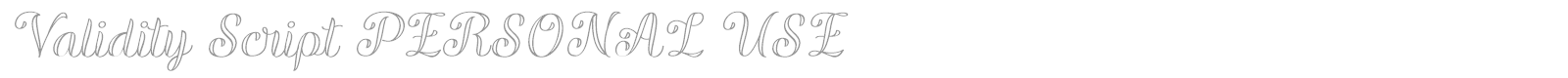 Validity Script font preview