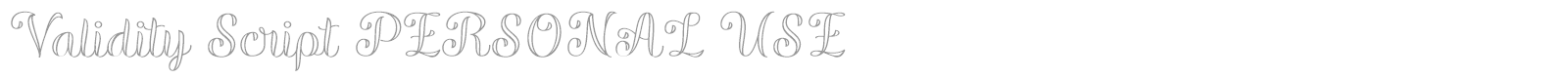 Validity Script font preview