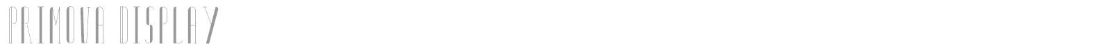 Primova Display font preview