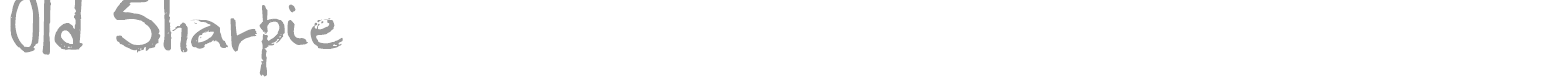 Old Sharpie font preview
