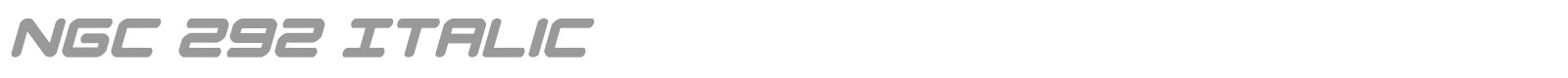NGC 292 font preview