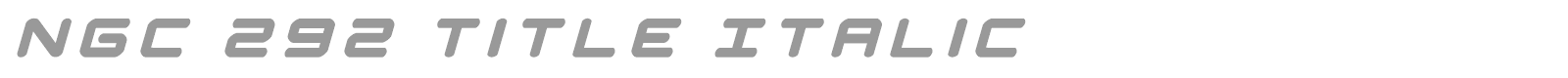 NGC 292 font preview