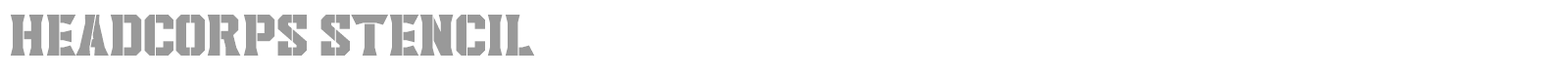 Headcorps font preview