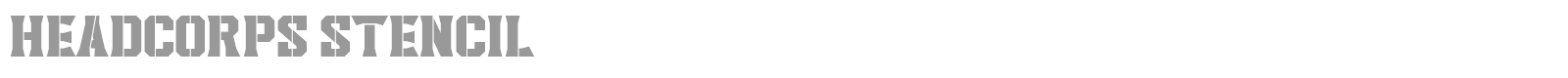 Headcorps font preview