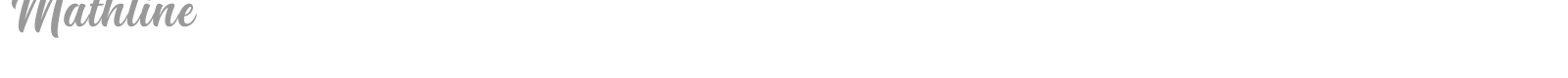 Mathline font preview