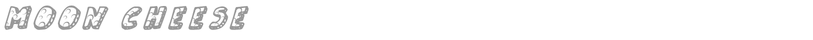 Moon Cheese font preview