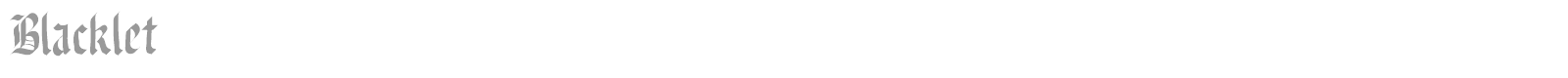Blacklet font preview