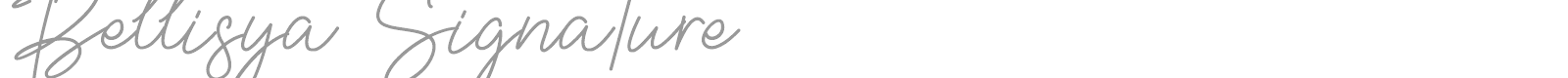 Bellisya Signature font preview