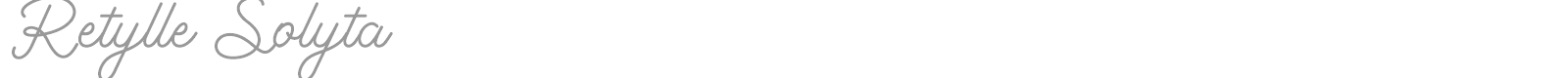 Retylle Solyta font preview