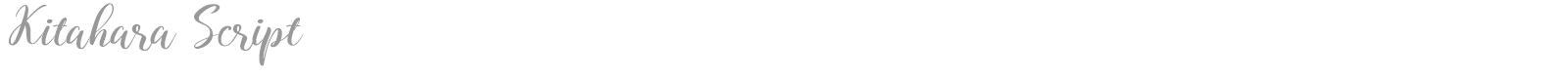 Kitahara Script font preview