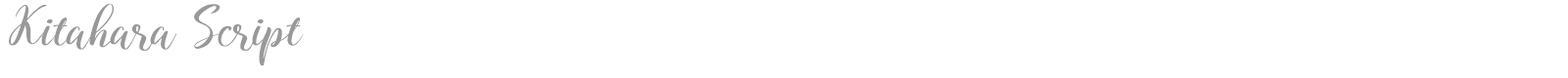 Kitahara Script font preview