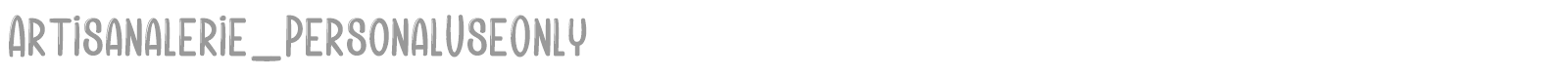 Artisanalerie font preview