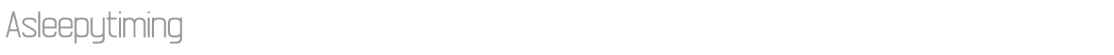 Asleepytiming font preview