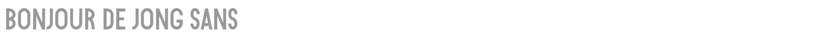 Bonjour De Jong Sans font preview