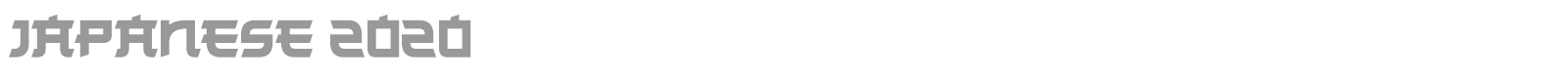 Japanese 2020 font preview