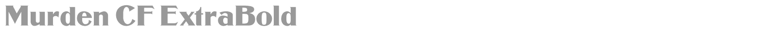 Murden CF font preview