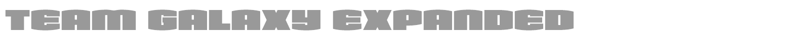 Team Galaxy font preview