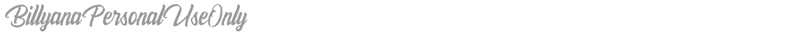Billyana font preview