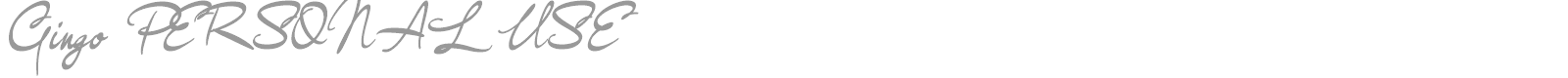 Gingo font preview