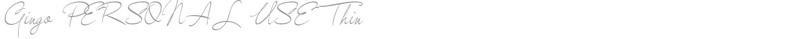 Gingo font preview