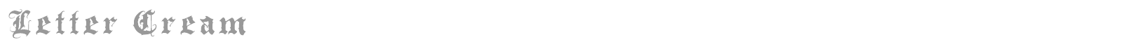 Letter Cream font preview