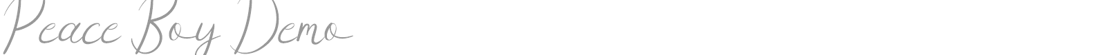 Peace Boy font preview