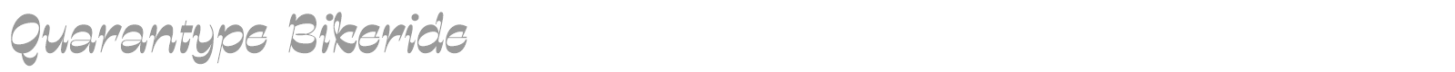 Quarantype Bikeride font preview