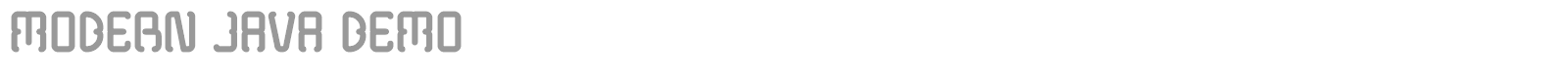 Modern Java font preview