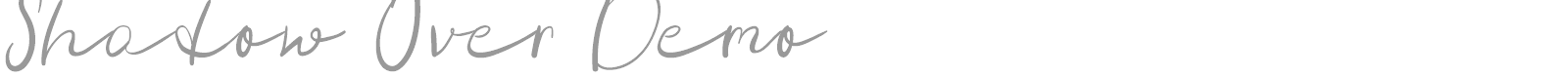 Shadow Over font preview