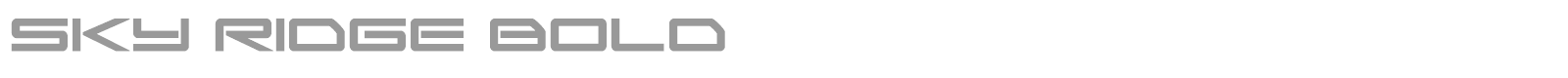 Sky Ridge font preview
