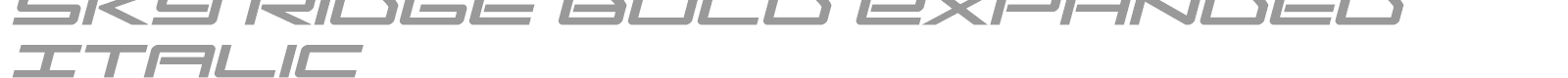 Sky Ridge font preview