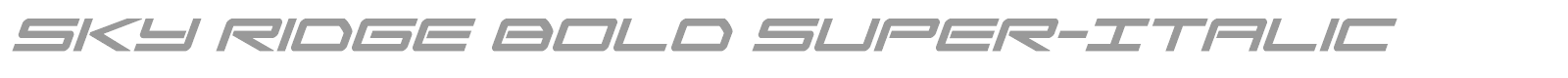 Sky Ridge font preview