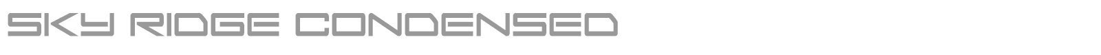 Sky Ridge font preview