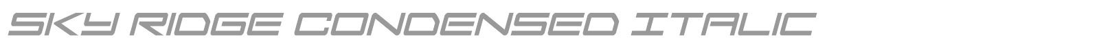 Sky Ridge font preview