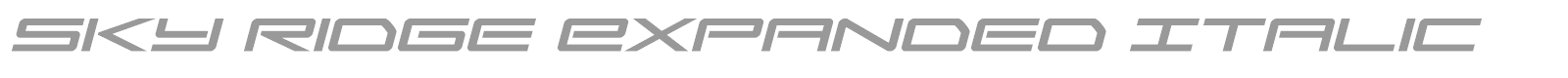 Sky Ridge font preview