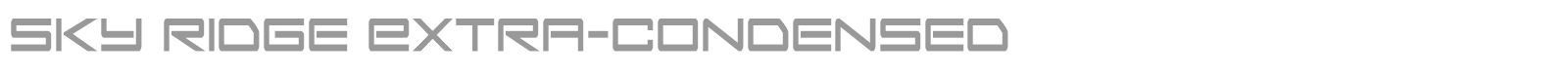 Sky Ridge font preview