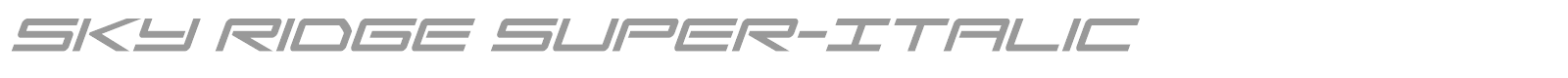 Sky Ridge font preview