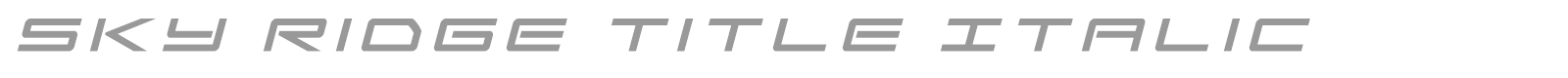 Sky Ridge font preview
