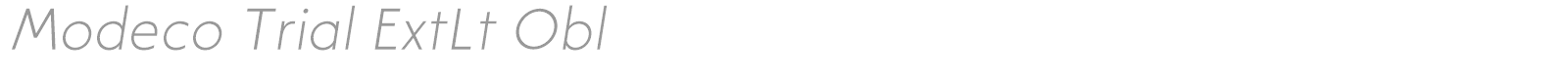 Modeco font preview