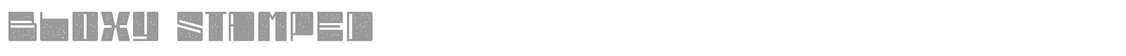 Bloxy font preview
