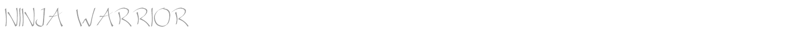 Ninja Warrior font preview